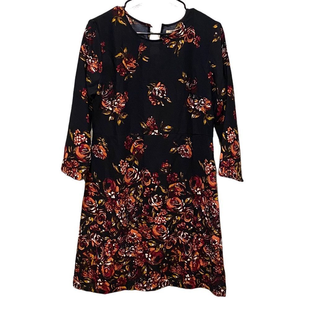 Abercrombie & Fitch 3/4 Sleeve Floral Dress Size L